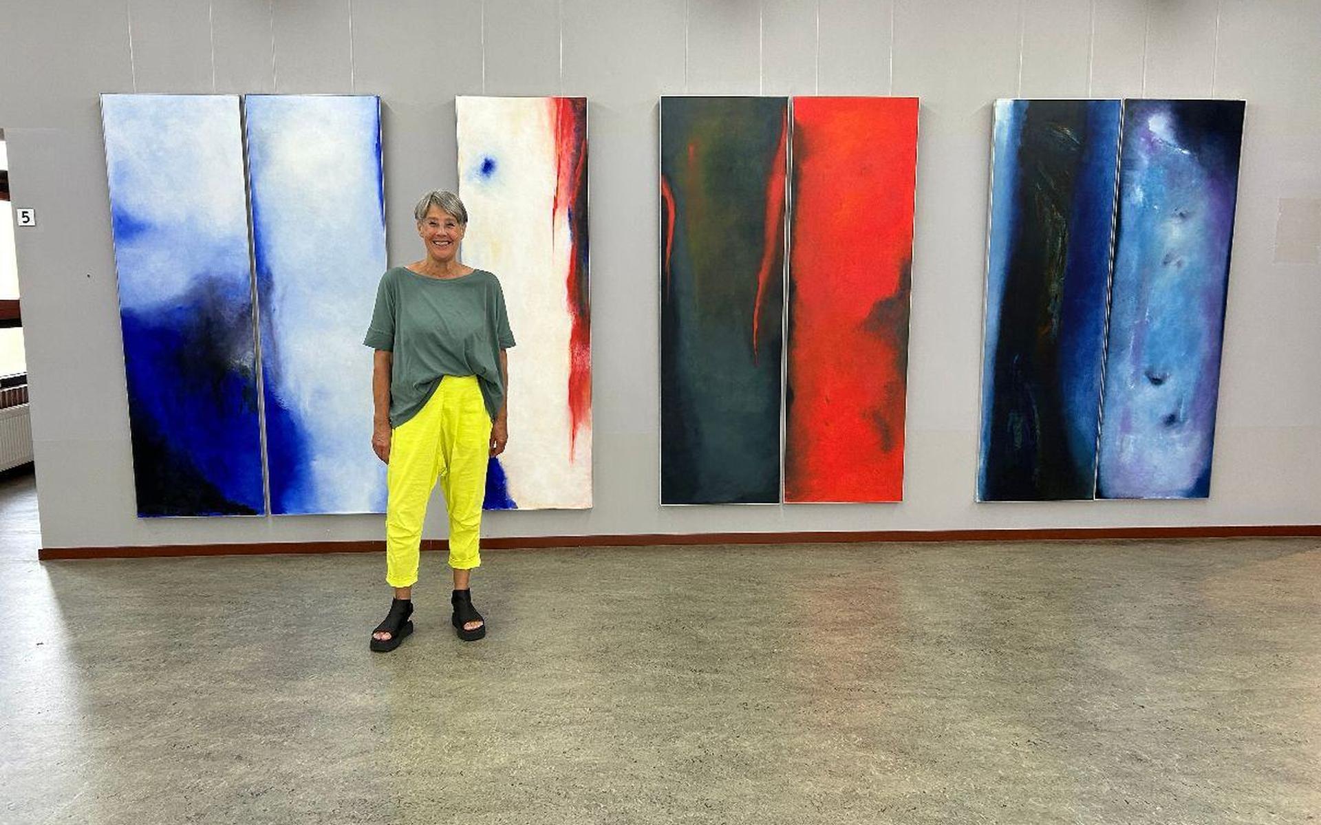Kunstenares Mieke (70) uit Gees maakt groot kunstwerk voor